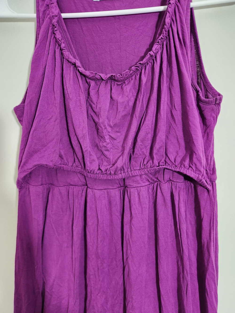 Latched Mama Purple Tank Dress Cotton Breastfeeding Nursing Pumping Sleeveless - Picture 3 of 6